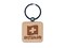 Switzerland with Waving Flag Cute Engraved Wood Square Keychain Tag Charm
